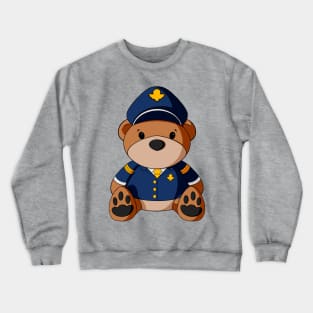 Male Pilot Teddy Bear Crewneck Sweatshirt